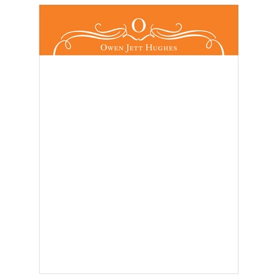 Flowing Elegance -- Personalized Monogram Stationery