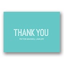 Striped Appreciation in Aqua -- Personalized Baby Thank You Cards