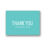 Striped Appreciation in Aqua -- Personalized Baby Thank You Cards