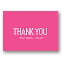 Striped Appreciation in Pink -- Personalized Baby Thank You Cards