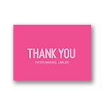Striped Appreciation in Pink -- Personalized Baby Thank You Cards