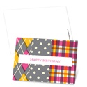 Modern Mosaic -- Happy Birthday Notelettes
