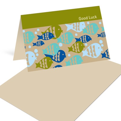 THE GOLDEN TICKET -- BOY PHOTO BIRTH ANNOUNCEMENT, 2in. x 4in. Folded Holiday Card