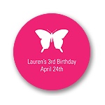 Beautiful Butterfly -- Kids Birthday Favor Stickers