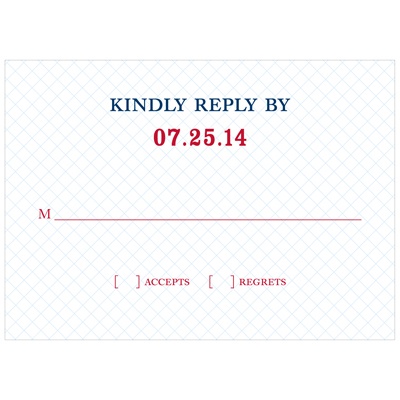 Grid Locked -- Wedding Invitation Reply Cards