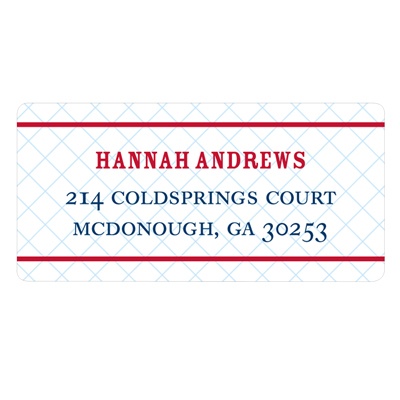 Grid Locked -- Wedding Return Address Labels
