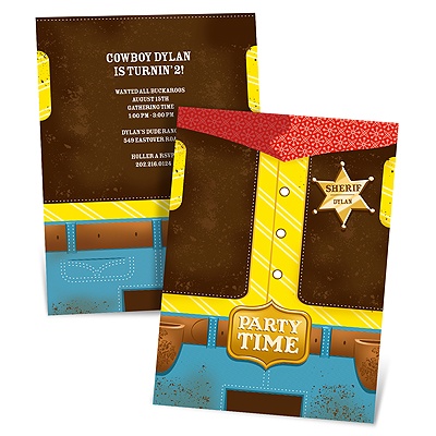 Round 'Em Up -- Cowboy Birthday Invitations