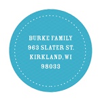 Blue Denim -- Kids Birthday Favor Stickers