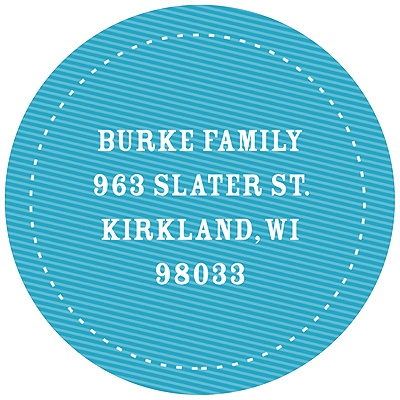 Blue Denim -- Kids Birthday Favor Stickers