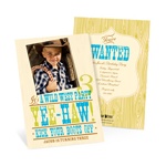 Yee-haw! -- Western Birthday Invitations in Blue