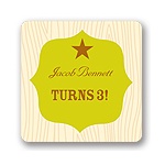 Creative Sheriff Badge -- Kids Birthday Favor Stickers