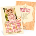 Yee-haw! -- Western Birthday Invitations in Pink