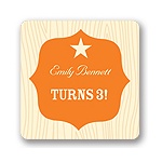 Birthday Sherriff Badge -- Kids Birthday Favor Stickers