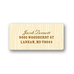 Subtle Wood Grain -- Kids Address Labels