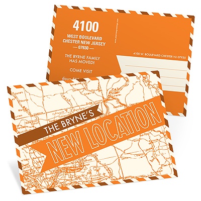 Tracking a New Location -- Postcards Moving Announcements