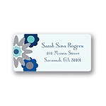 Fresh Blooms in Blue -- Floral Address Labels