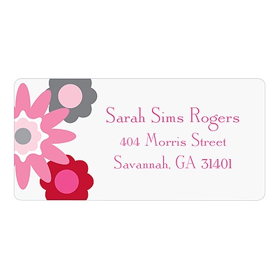 Fresh Blooms in Pink -- Floral Address Labels