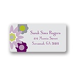 Fresh Blooms in Purple -- Floral Address Labels