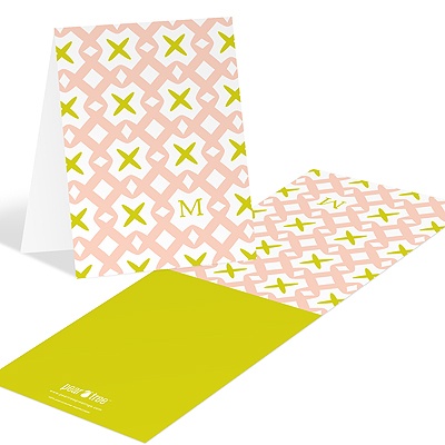 Creatively Chic in Green -- Monogram Thank You Cards
