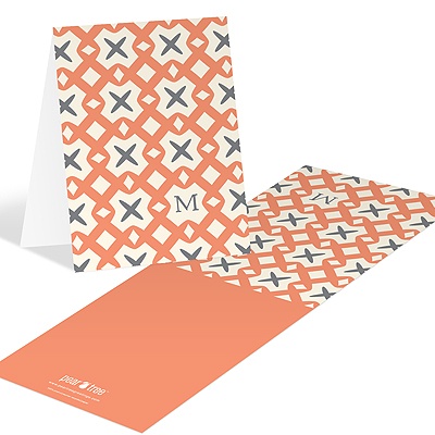 Creatively Chic in Orange -- Monogram Thank You Cards