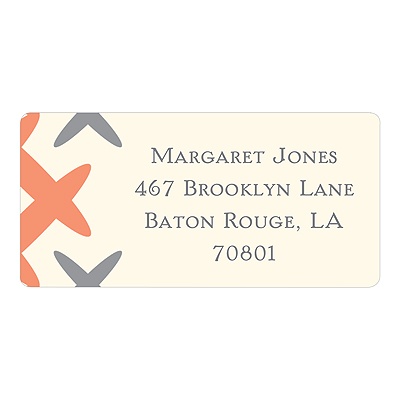 Creatively Chic in Orange -- Unique Address Labels
