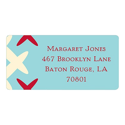 Creatively Chic in Red -- Unique Address Labels