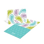 Playful Paisley in Blue -- Monogram Stationery Cards