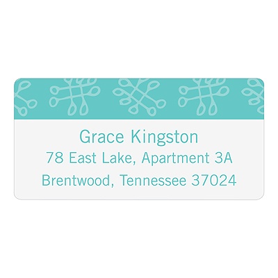 Playful Pattern in Blue -- Cute Address Labels
