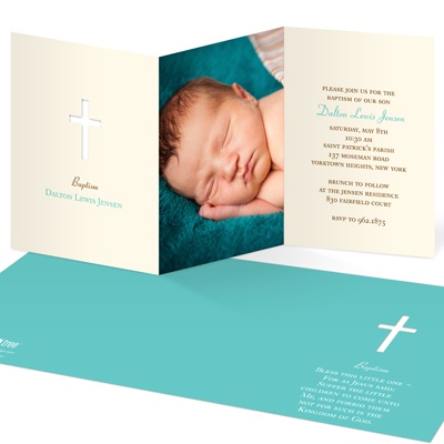 Photo Perfection -- Baby Christening Invitations