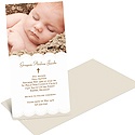 Scalloped Photo -- Baby Baptism Invitations