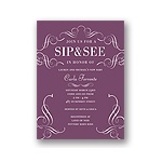 Flourish Framework -- Elegant Baby Shower Invitations