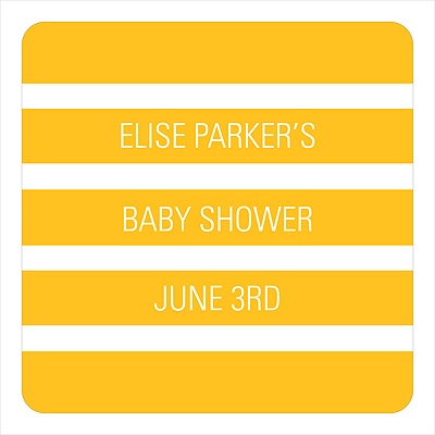 Mesmerizing Stripes -- Baby Shower Favor Stickers
