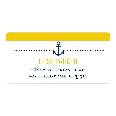 Stripes at Sea -- Nautical Address Labels