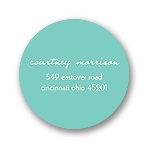 Simple Circle -- Green Baby Return Address Labels