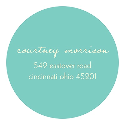 Simple Circle -- Green Baby Return Address Labels