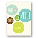 Floating Green Circles -- Baby Shower Thank You Cards