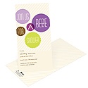 Floating Purple Circles -- Creative Baby Shower Invitations