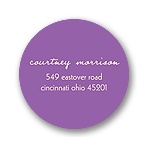 Simple Circle -- Purple Baby Shower Address Labels