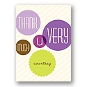 Floating Purple Circles -- Baby Shower Thank You Notes