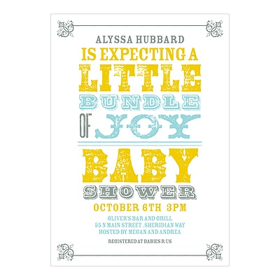 Personalized Baby Shower Invitations on Personalized Poster    Vintage Baby Shower Invitations   Pear Tree