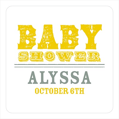 Vintage View -- Baby Shower Favor Stickers