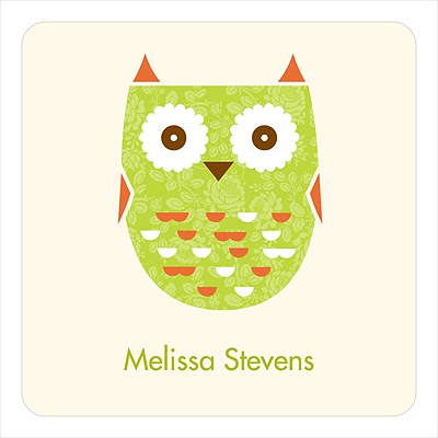 Whimsical Hoot -- Baby Shower Favor Stickers