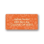 Floral Finds -- Orange Baby Address Labels