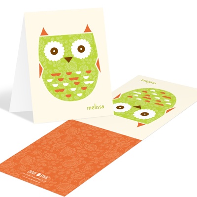 Whimsical Hoot -- Baby Shower Thank You Notes