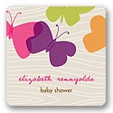 Flowing Wood Design -- Baby Shower Favor Stickers
