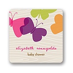 Flowing Wood Design -- Baby Shower Favor Stickers