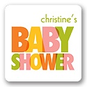 Colorful Overlaps -- Baby Shower Favor Stickers