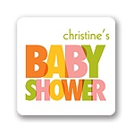 Colorful Overlaps -- Baby Shower Favor Stickers