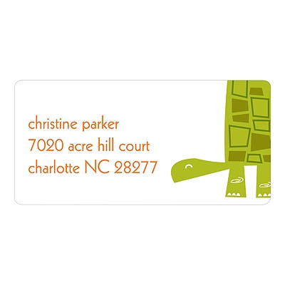 Shell-filled Label -- Turtle Address Labels