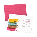 All Stacked Up -- Tea Party Baby Shower Invitations